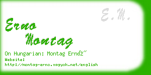 erno montag business card